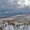 Another view of snowy Cape Horn with our ship waiting for us